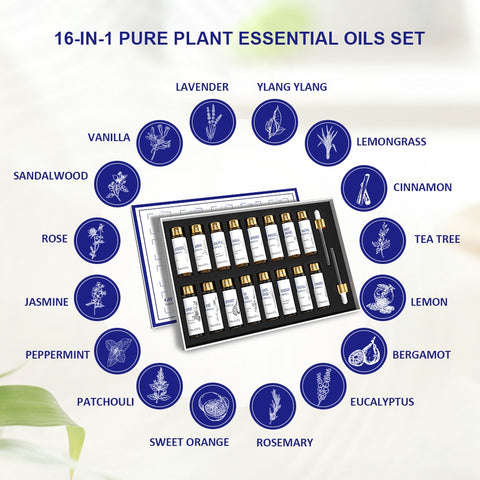 HIQILI 16 PCS 10ML Essential Oils Set - Earth Angel Lifestyle