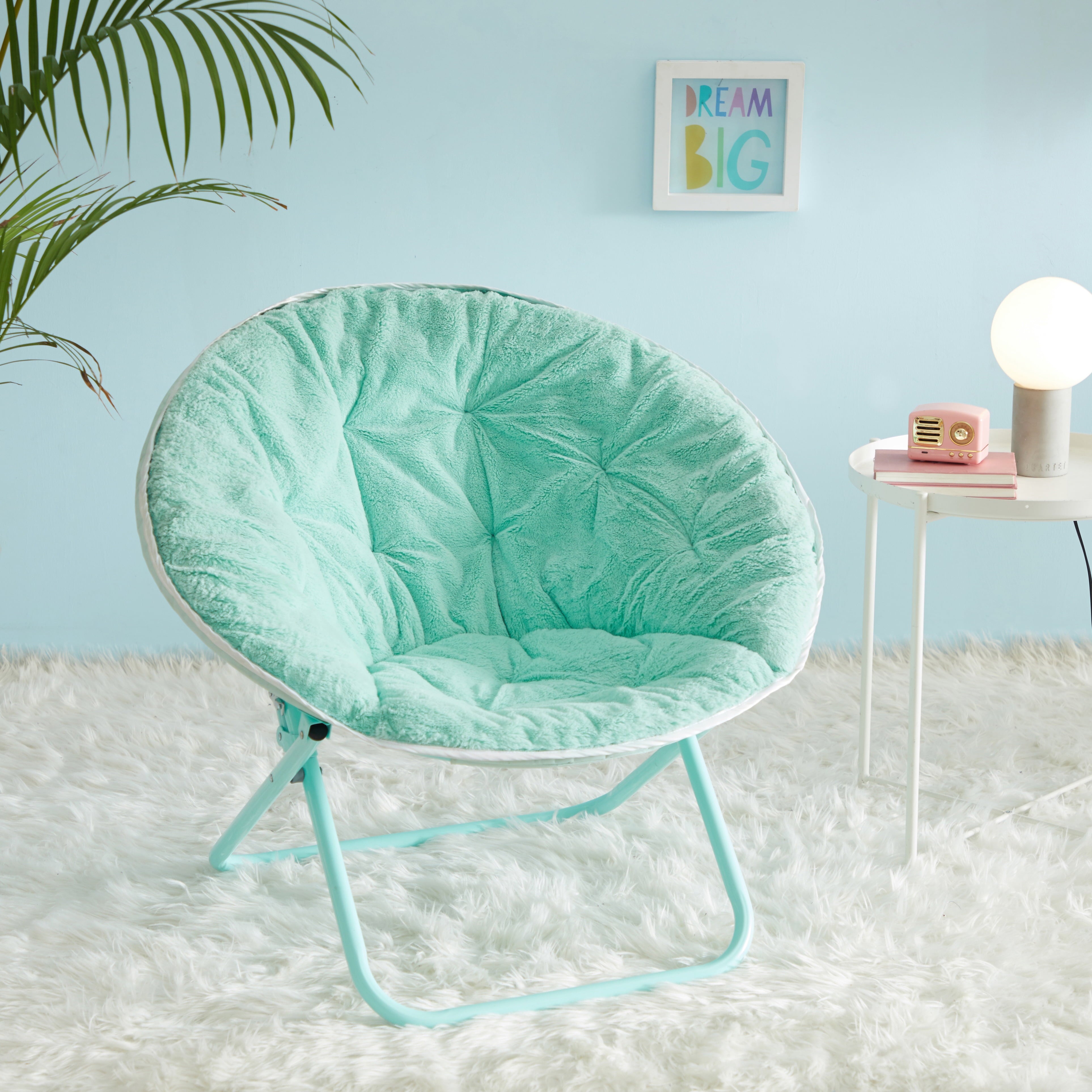 Urban Shop 35" Oversized Faux Fur Saucer Chair - Earth Angel Lifestyle