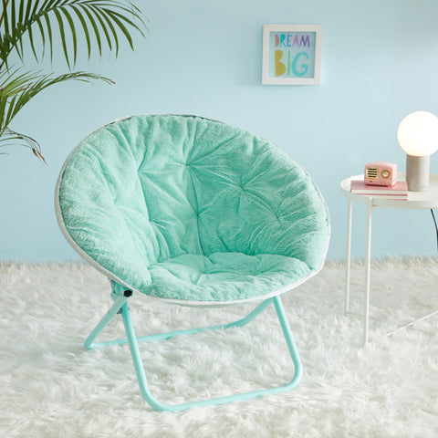 Urban Shop 35" Oversized Faux Fur Saucer Chair - Earth Angel Lifestyle