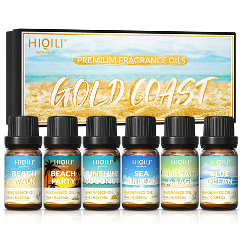Gold Coast Theme  6 PC Fragrance Oils Set - Earth Angel Lifestyle