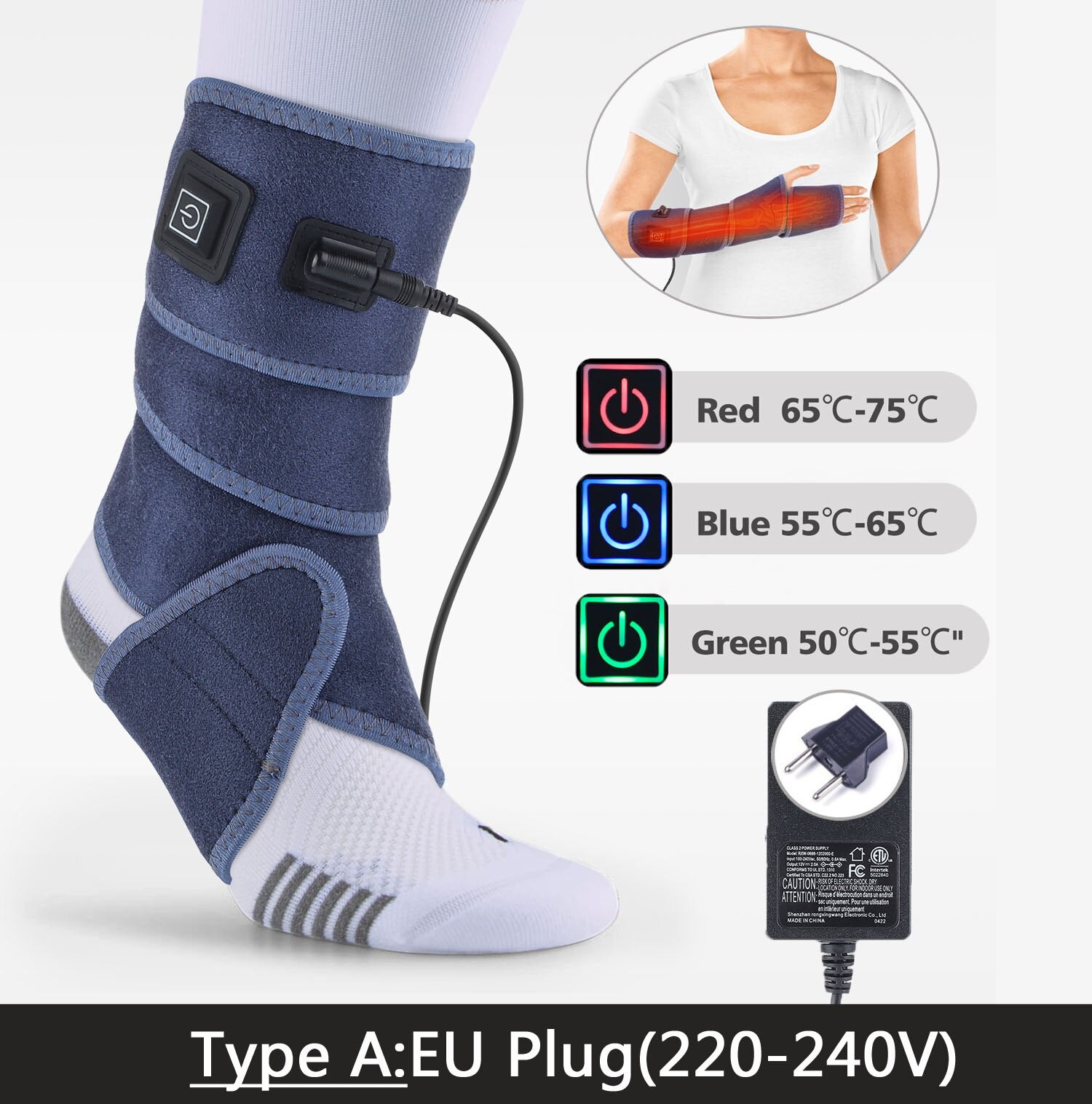 3-Level Electric Heating Bandage Support for Foot Knee Ankle Wrist - Earth Angel Lifestyle